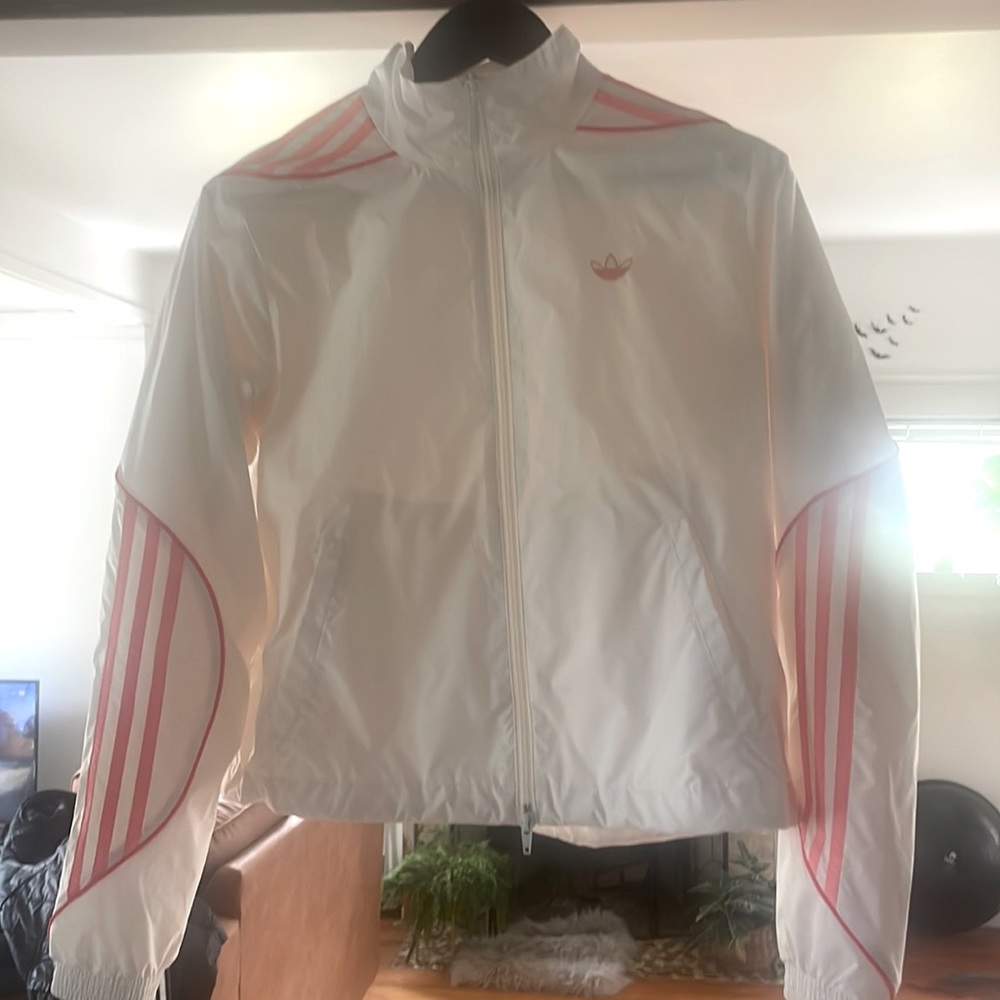 Adidas,  cream windbreaker